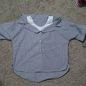 Black and white cute top